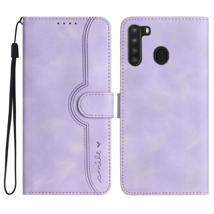 Heart Pattern Skin Feel Leather Phone Case, For Samsung Galaxy A20/A30, For Samsung Galaxy A20e/A10e, For Samsung Galaxy A20s, For Samsung Galaxy A21 EU Version