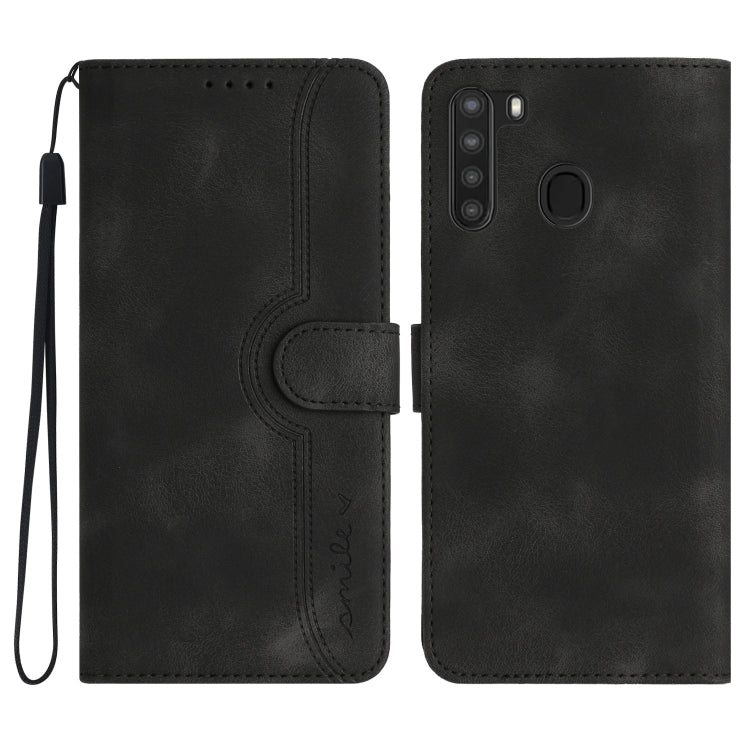 Heart Pattern Skin Feel Leather Phone Case, For Samsung Galaxy A20/A30, For Samsung Galaxy A20e/A10e, For Samsung Galaxy A20s, For Samsung Galaxy A21 EU Version
