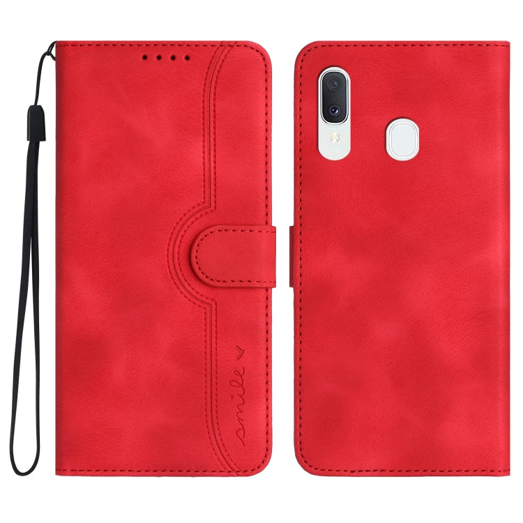 Heart Pattern Skin Feel Leather Phone Case, For Samsung Galaxy A34 5G, For Samsung Galaxy A40, For Samsung Galaxy A41, For Samsung Galaxy A42 5G