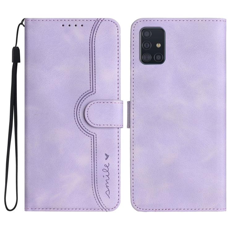 Heart Pattern Skin Feel Leather Phone Case, For Samsung Galaxy A71 5G, For Samsung Galaxy A72 4G/5G, For Samsung Galaxy A73 5G, For Samsung Galaxy M13 India/F13