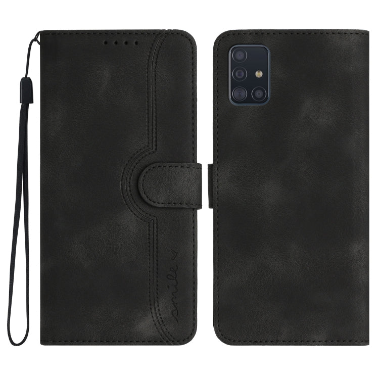 Heart Pattern Skin Feel Leather Phone Case, For Samsung Galaxy A71 5G, For Samsung Galaxy A72 4G/5G, For Samsung Galaxy A73 5G, For Samsung Galaxy M13 India/F13