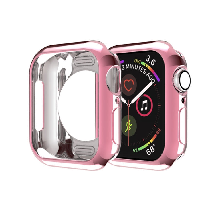 Plating TPU Round Hole Hollowing Protective Case, For Apple Watch Series 6 / 5 / 4 / SE 2025 / 2023 / 2022 40mm, For Apple Watch Series 3 & 2 & 1 42mm