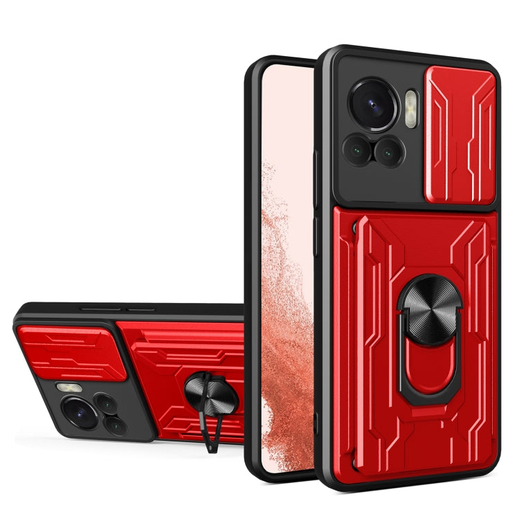 Sliding Camshield TPU+PC Phone Case with Card Slot, For Motorola Edge 30 Ultra 5G, For OPPO A17 4G, For Realme 10 4G