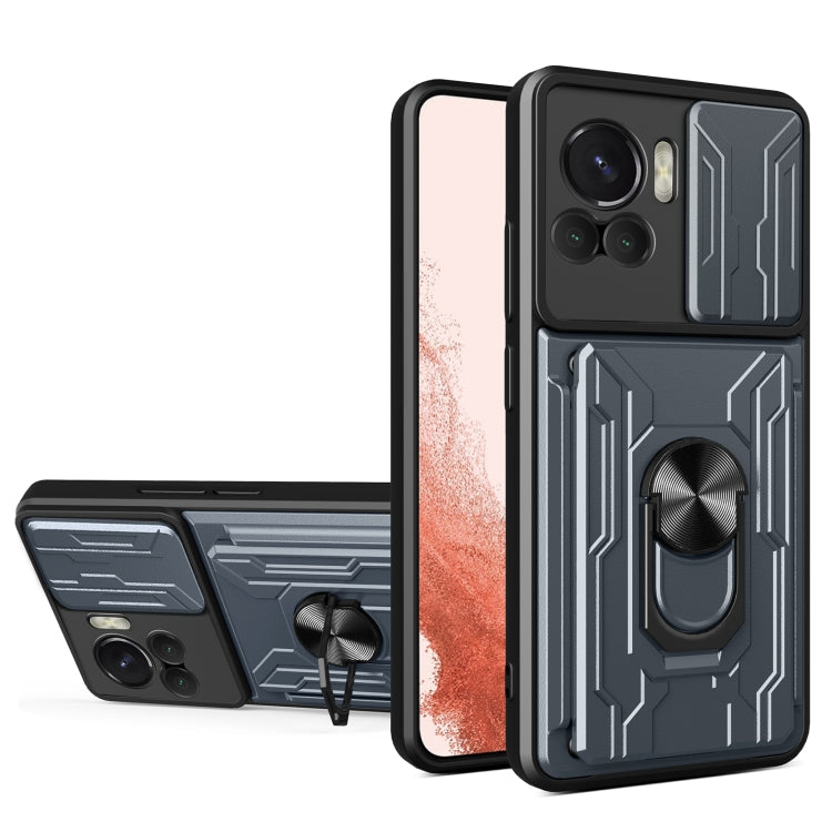 Sliding Camshield TPU+PC Phone Case with Card Slot, For Motorola Edge 30 Ultra 5G, For OPPO A17 4G, For Realme 10 4G