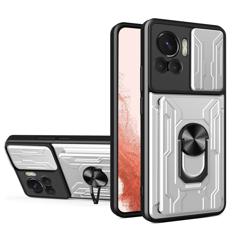 Sliding Camshield TPU+PC Phone Case with Card Slot, For Motorola Edge 30 Ultra 5G, For OPPO A17 4G, For Realme 10 4G