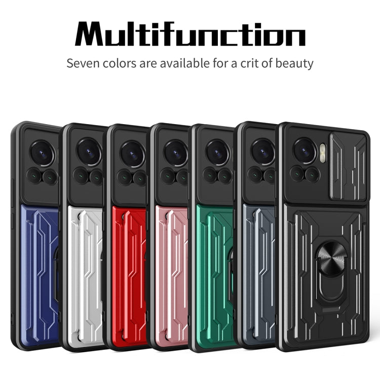 Sliding Camshield TPU+PC Phone Case with Card Slot, For Motorola Edge 30 Ultra 5G, For OPPO A17 4G, For Realme 10 4G