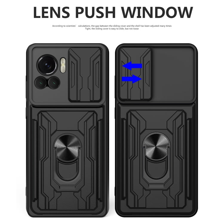 Sliding Camshield TPU+PC Phone Case with Card Slot, For Motorola Edge 30 Ultra 5G, For OPPO A17 4G, For Realme 10 4G