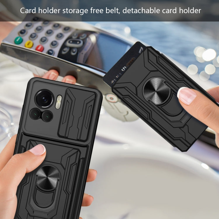 Sliding Camshield TPU+PC Phone Case with Card Slot, For Motorola Edge 30 Ultra 5G, For OPPO A17 4G, For Realme 10 4G
