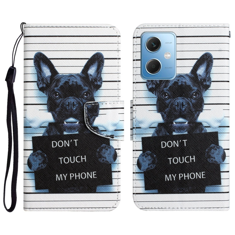 Colored Drawing Leather Phone Case, For Xiaomi Redmi Note 12 5G Global/Poco X5