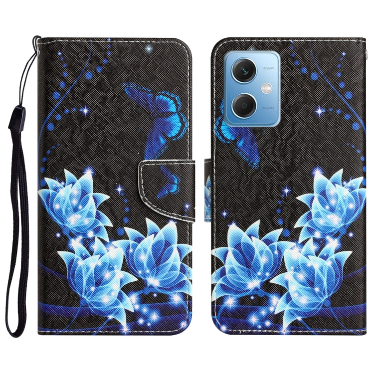 Colored Drawing Leather Phone Case, For Xiaomi Redmi Note 12 5G Global/Poco X5