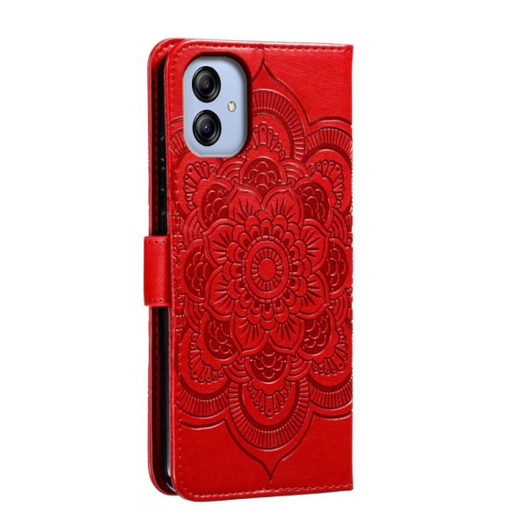 Sun Mandala Embossing Pattern Phone Leather Case, For Samsung Galaxy A04e, For Samsung Galaxy A14 4G, For Samsung Galaxy A24 5G