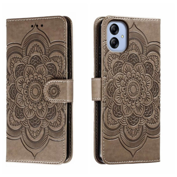 Sun Mandala Embossing Pattern Phone Leather Case, For Samsung Galaxy A04e, For Samsung Galaxy A14 4G, For Samsung Galaxy A24 5G