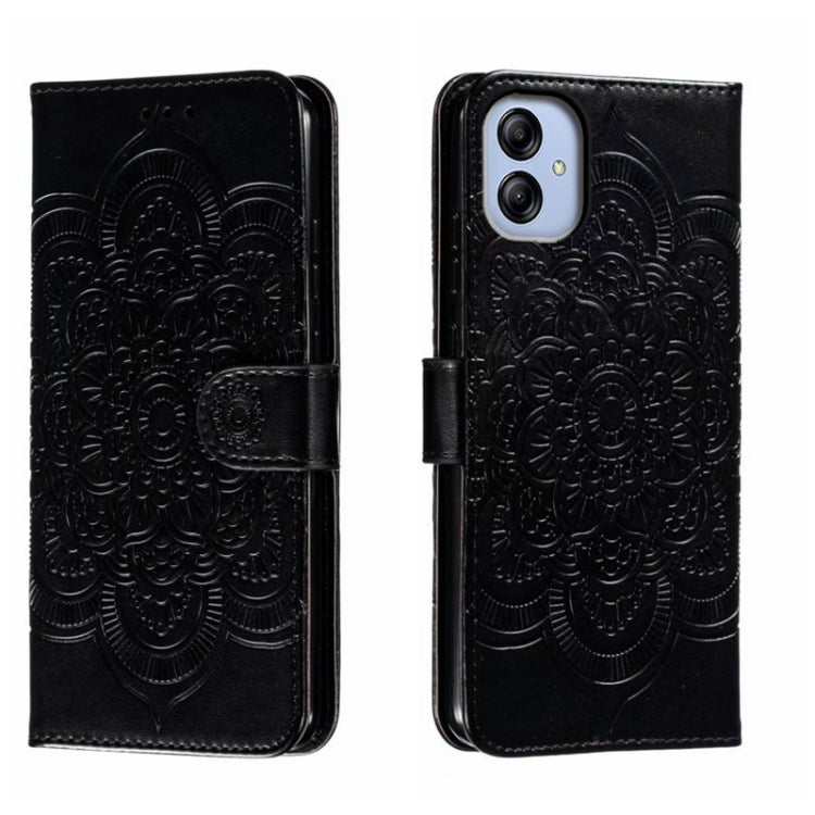 Sun Mandala Embossing Pattern Phone Leather Case, For Samsung Galaxy A04e, For Samsung Galaxy A14 4G, For Samsung Galaxy A24 5G
