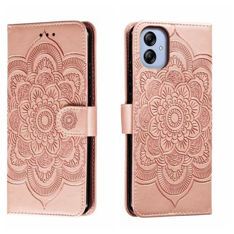 Sun Mandala Embossing Pattern Phone Leather Case, For Samsung Galaxy A04e, For Samsung Galaxy A14 4G, For Samsung Galaxy A24 5G