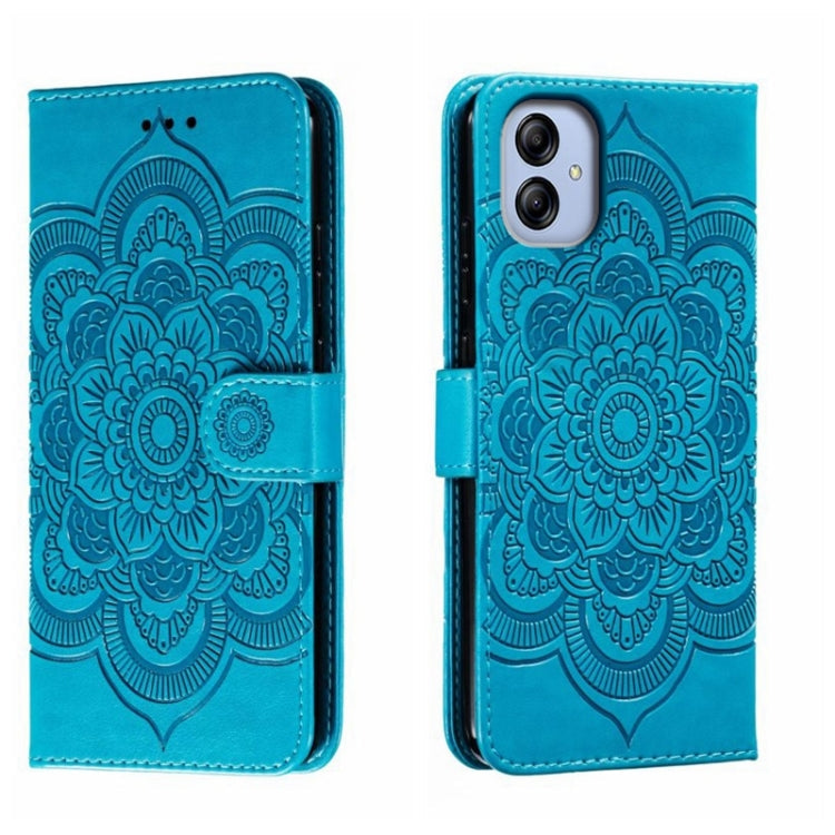 Sun Mandala Embossing Pattern Phone Leather Case, For Samsung Galaxy A04e, For Samsung Galaxy A14 4G, For Samsung Galaxy A24 5G
