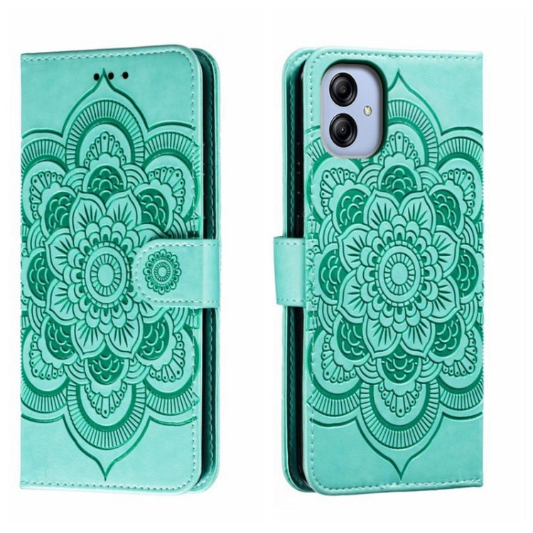 Sun Mandala Embossing Pattern Phone Leather Case, For Samsung Galaxy A04e, For Samsung Galaxy A14 4G, For Samsung Galaxy A24 5G
