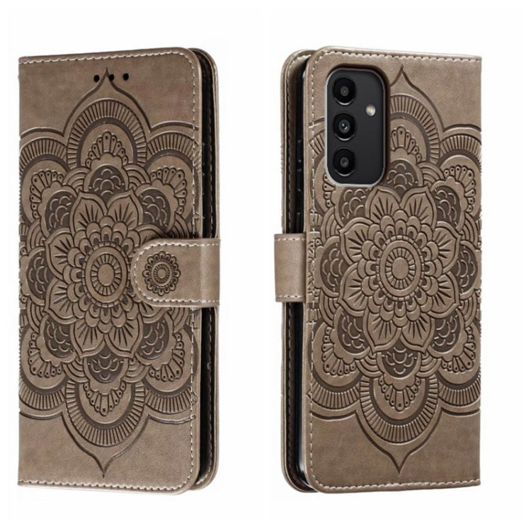 Sun Mandala Embossing Pattern Phone Leather Case, For Samsung Galaxy A04e, For Samsung Galaxy A14 4G, For Samsung Galaxy A24 5G