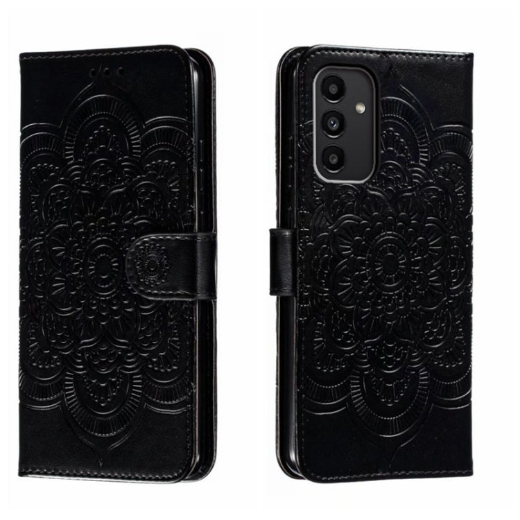Sun Mandala Embossing Pattern Phone Leather Case, For Samsung Galaxy A04e, For Samsung Galaxy A14 4G, For Samsung Galaxy A24 5G