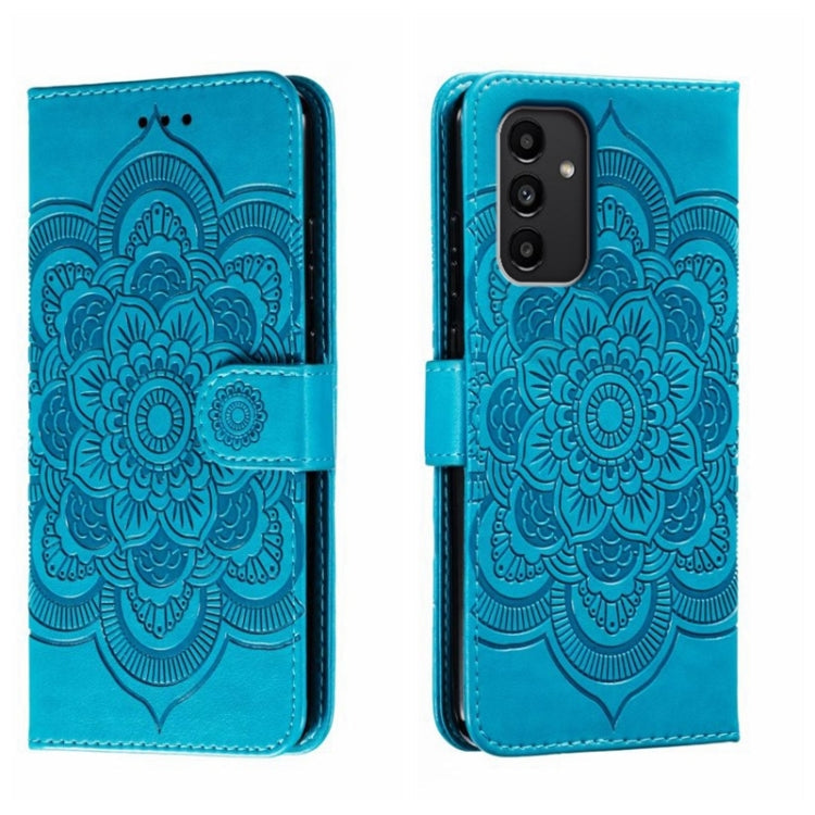 Sun Mandala Embossing Pattern Phone Leather Case, For Samsung Galaxy A04e, For Samsung Galaxy A14 4G, For Samsung Galaxy A24 5G