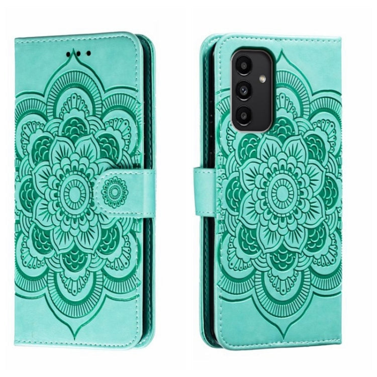 Sun Mandala Embossing Pattern Phone Leather Case, For Samsung Galaxy A04e, For Samsung Galaxy A14 4G, For Samsung Galaxy A24 5G