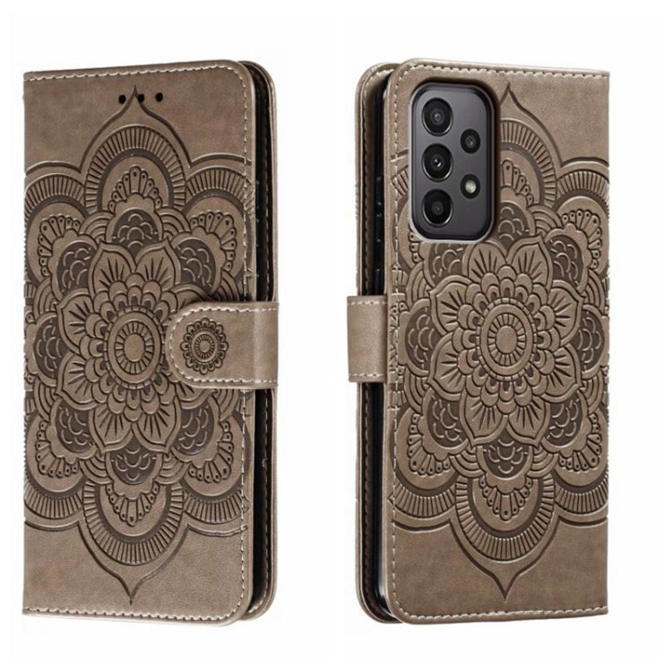 Sun Mandala Embossing Pattern Phone Leather Case, For Samsung Galaxy A04e, For Samsung Galaxy A14 4G, For Samsung Galaxy A24 5G