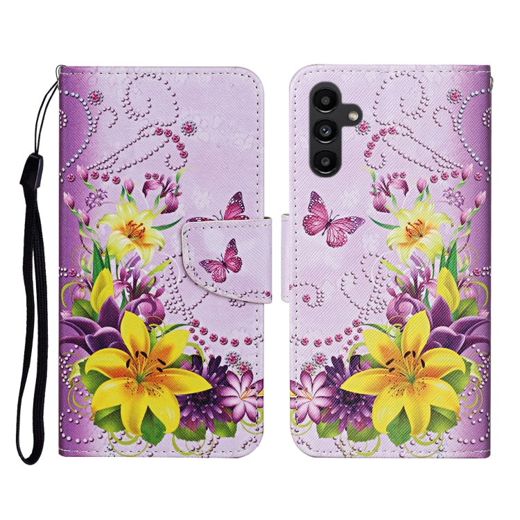 Colored Drawing Pattern Flip Leather Phone Case, For Samsung Galaxy A24 4G