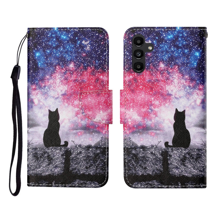 Colored Drawing Pattern Flip Leather Phone Case, For Samsung Galaxy A24 4G