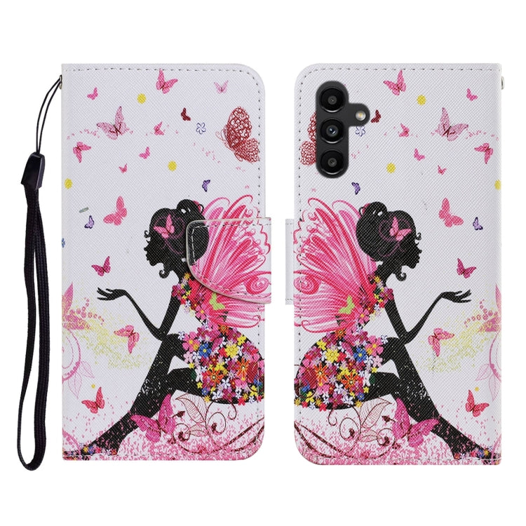 Colored Drawing Pattern Flip Leather Phone Case, For Samsung Galaxy A24 4G