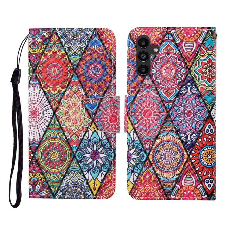 Colored Drawing Pattern Flip Leather Phone Case, For Samsung Galaxy A24 4G