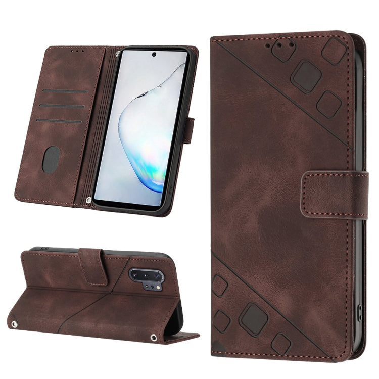 Skin-feel Embossed Leather Phone Case, For Samsung Galaxy Note10 Pro / Note10 Pro 5G / Note10+, For Samsung Galaxy Note10 / Note10 5G, For Samsung Galaxy Note20, For Samsung Galaxy Note20 Ultra