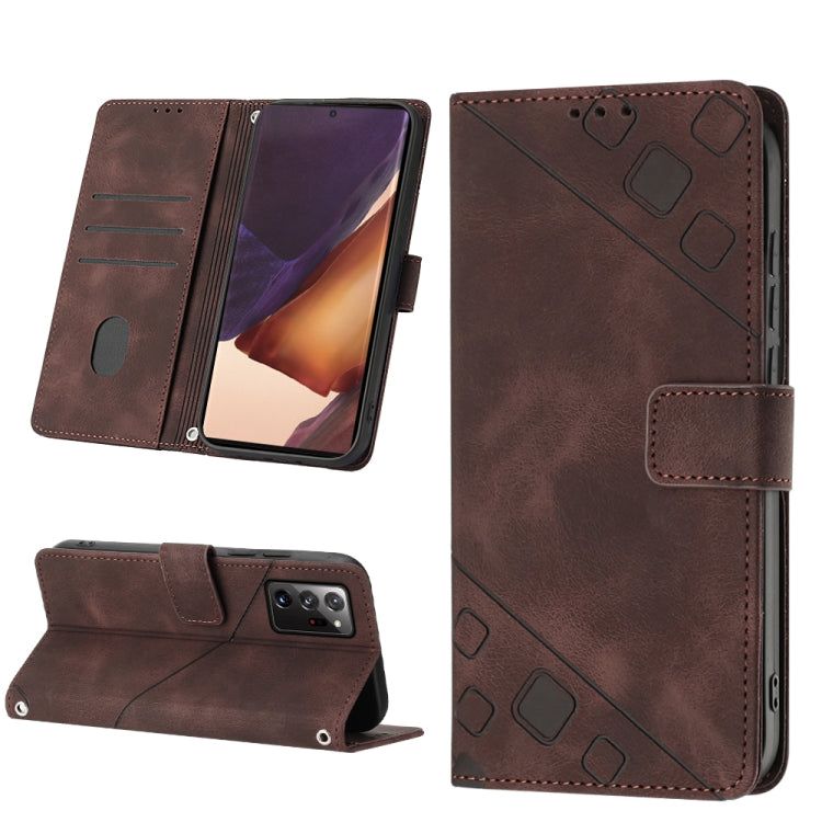 Skin-feel Embossed Leather Phone Case, For Samsung Galaxy Note10 Pro / Note10 Pro 5G / Note10+, For Samsung Galaxy Note10 / Note10 5G, For Samsung Galaxy Note20, For Samsung Galaxy Note20 Ultra