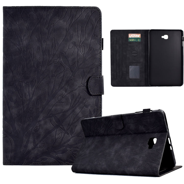 Fortune Tree Pressure Flower PU Tablet Case with Wake-up / Sleep Function, For Samsung Galaxy Tab A 10.1 2016
