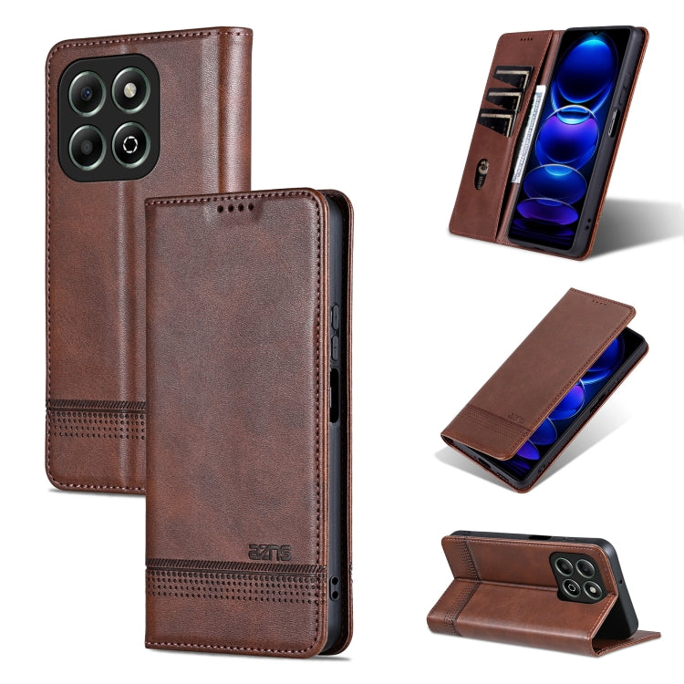 AZNS Magnetic Calf Texture Flip Leather Phone Case, For Honor 200, For Honor 200 Pro, For Honor Play 50/Play 50m 5G, For Honor 200 Lite Global