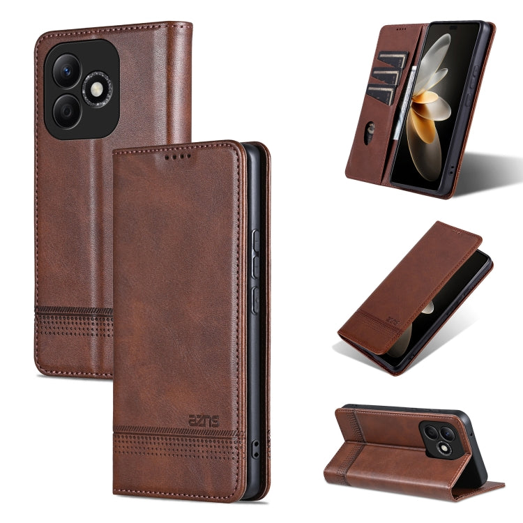 AZNS Magnetic Calf Texture Flip Leather Phone Case, For Honor 200, For Honor 200 Pro, For Honor Play 50/Play 50m 5G, For Honor 200 Lite Global