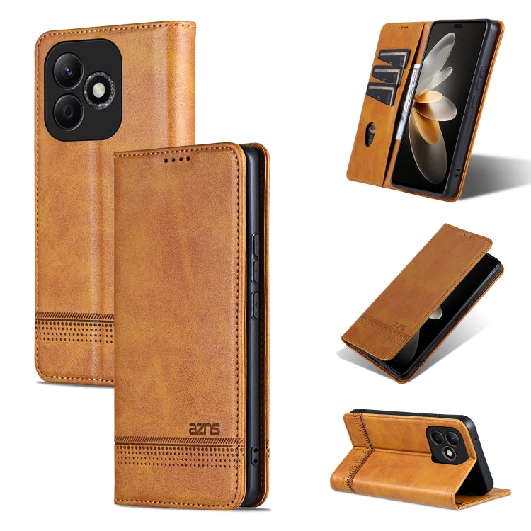 AZNS Magnetic Calf Texture Flip Leather Phone Case, For Honor 200, For Honor 200 Pro, For Honor Play 50/Play 50m 5G, For Honor 200 Lite Global