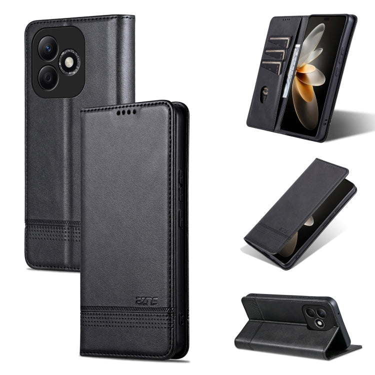 AZNS Magnetic Calf Texture Flip Leather Phone Case, For Honor 200, For Honor 200 Pro, For Honor Play 50/Play 50m 5G, For Honor 200 Lite Global