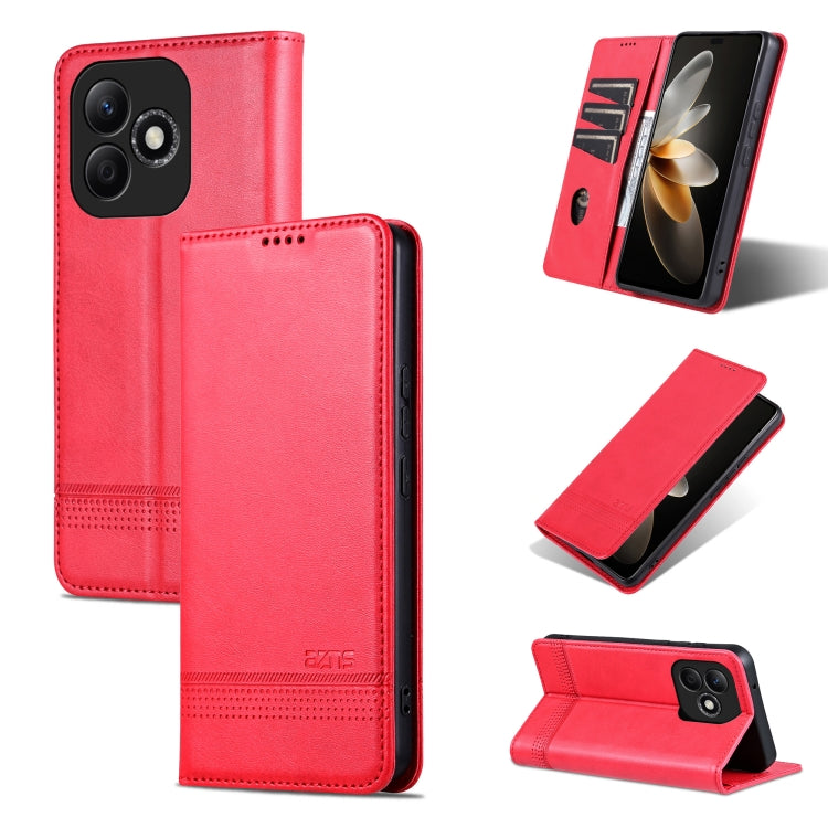 AZNS Magnetic Calf Texture Flip Leather Phone Case, For Honor 200, For Honor 200 Pro, For Honor Play 50/Play 50m 5G, For Honor 200 Lite Global