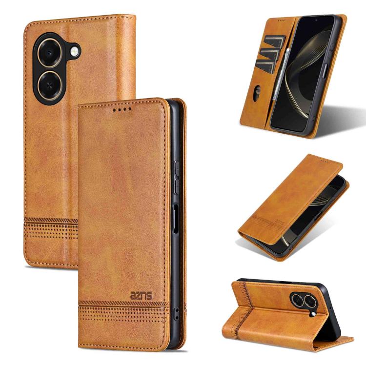AZNS Magnetic Calf Texture Flip Leather Phone Case, For Honor 600 Lite Global, For Honor Play 10T 5G/400 Smart 5G, For Honor X70 5G, For Honor 400 Pro 5G Global 160.8mm