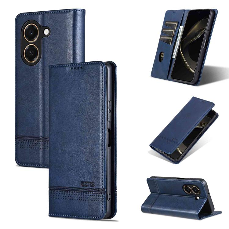 AZNS Magnetic Calf Texture Flip Leather Phone Case, For Honor 600 Lite Global, For Honor Play 10T 5G/400 Smart 5G, For Honor X70 5G, For Honor 400 Pro 5G Global 160.8mm