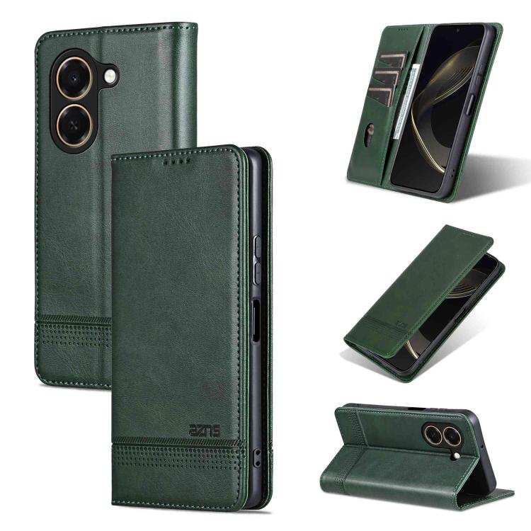 AZNS Magnetic Calf Texture Flip Leather Phone Case, For Honor 600 Lite Global, For Honor Play 10T 5G/400 Smart 5G, For Honor X70 5G, For Honor 400 Pro 5G Global 160.8mm