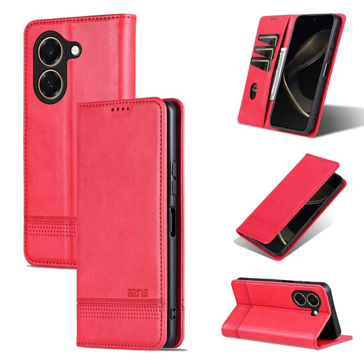 AZNS Magnetic Calf Texture Flip Leather Phone Case, For Honor 600 Lite Global, For Honor Play 10T 5G/400 Smart 5G, For Honor X70 5G, For Honor 400 Pro 5G Global 160.8mm