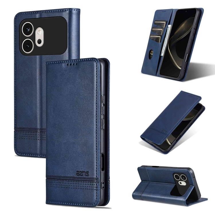 AZNS Magnetic Calf Texture Flip Leather Phone Case, For Honor 600 Lite Global, For Honor Play 10T 5G/400 Smart 5G, For Honor X70 5G, For Honor 400 Pro 5G Global 160.8mm