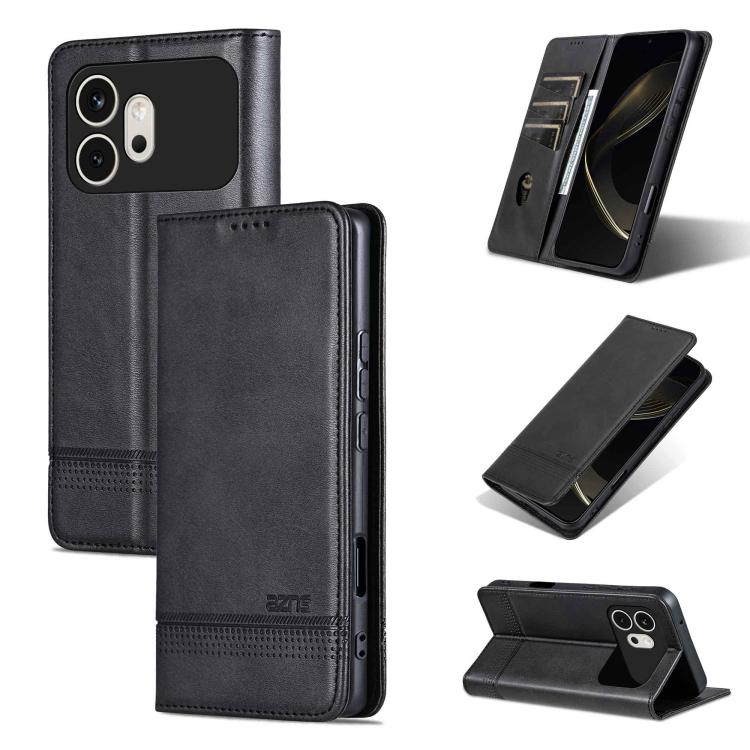 AZNS Magnetic Calf Texture Flip Leather Phone Case, For Honor 600 Lite Global, For Honor Play 10T 5G/400 Smart 5G, For Honor X70 5G, For Honor 400 Pro 5G Global 160.8mm