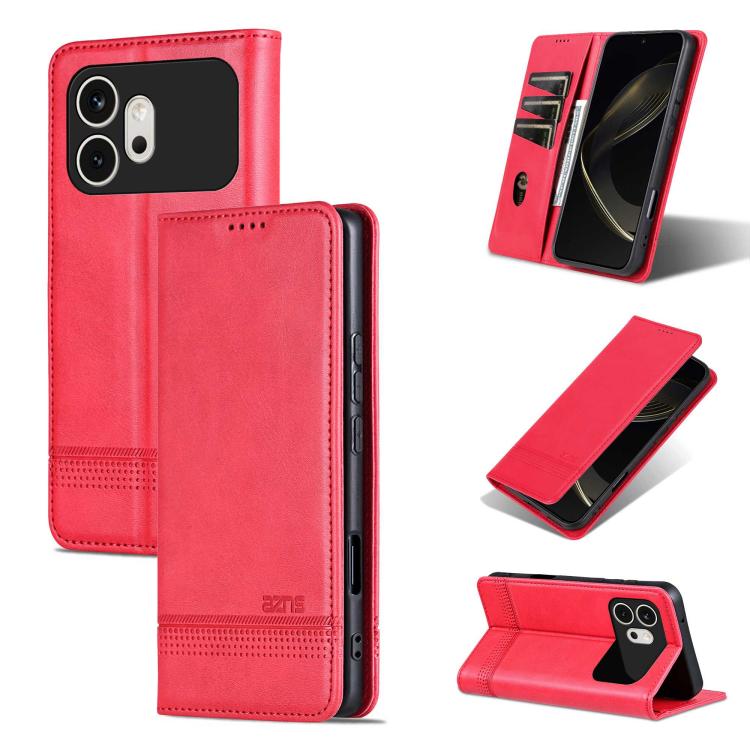 AZNS Magnetic Calf Texture Flip Leather Phone Case, For Honor 600 Lite Global, For Honor Play 10T 5G/400 Smart 5G, For Honor X70 5G, For Honor 400 Pro 5G Global 160.8mm