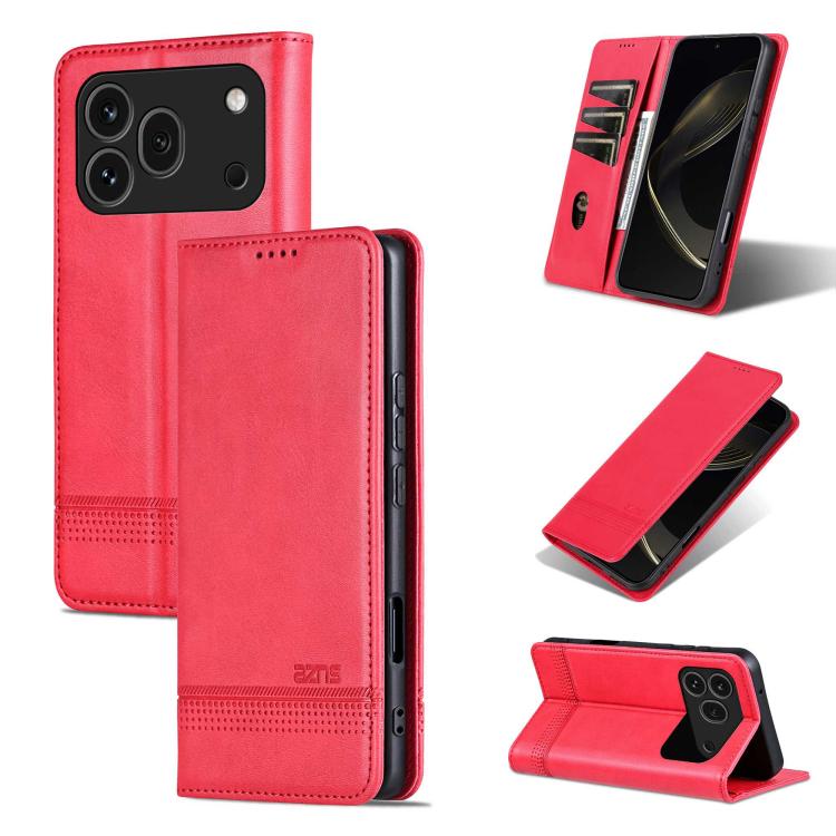 AZNS Magnetic Calf Texture Flip Leather Phone Case, For Honor 600 Lite Global, For Honor Play 10T 5G/400 Smart 5G, For Honor X70 5G, For Honor 400 Pro 5G Global 160.8mm