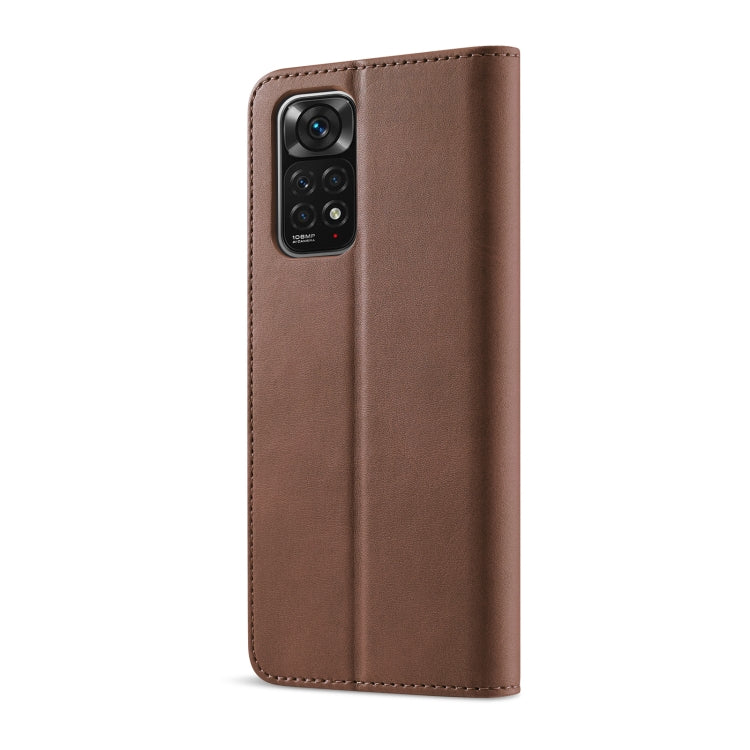 LC.IMEEKE Calf Texture Horizontal Flip Leather Case, For Xiaomi Redmi Note 12 Pro 4G Global