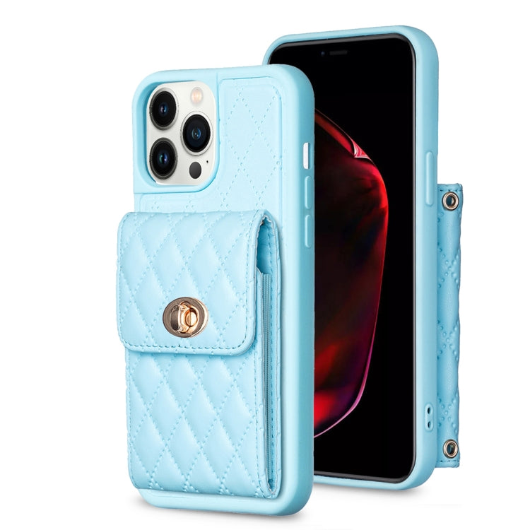 Vertical Wallet Rhombic Leather Phone Case, For iPhone 13 Pro, For iPhone 13 Pro Max, For iPhone 12 / 12 Pro, For iPhone 12 Pro Max