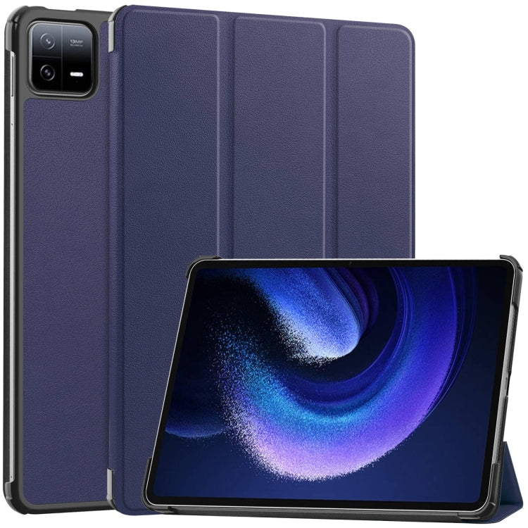 Custer Texture 3-Fold Holder Leather Smart Tablet Case, For Xiaomi Redmi Pad SE 8.7, For Xiaomi Pad 6 / 6 Pro