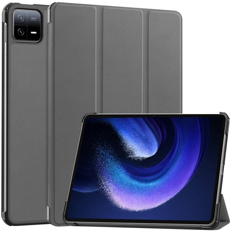 Custer Texture 3-Fold Holder Leather Smart Tablet Case, For Xiaomi Redmi Pad SE 8.7, For Xiaomi Pad 6 / 6 Pro