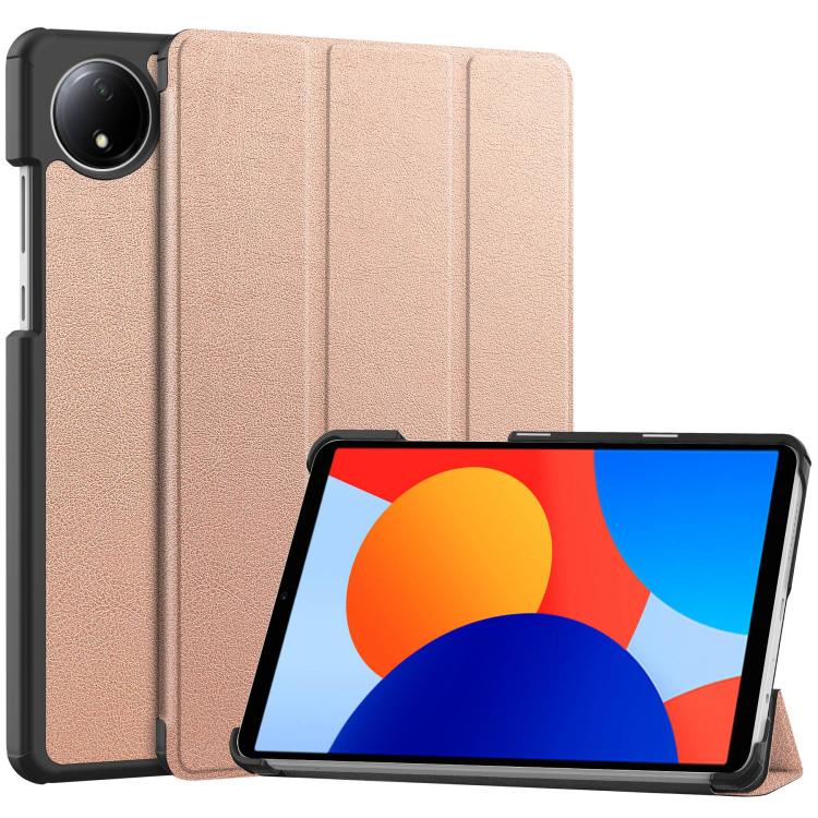 Custer Texture 3-Fold Holder Leather Smart Tablet Case, For Xiaomi Redmi Pad SE 8.7, For Xiaomi Pad 6 / 6 Pro